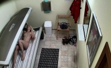 Pierced PUSSY Snooped in Tanning Bed